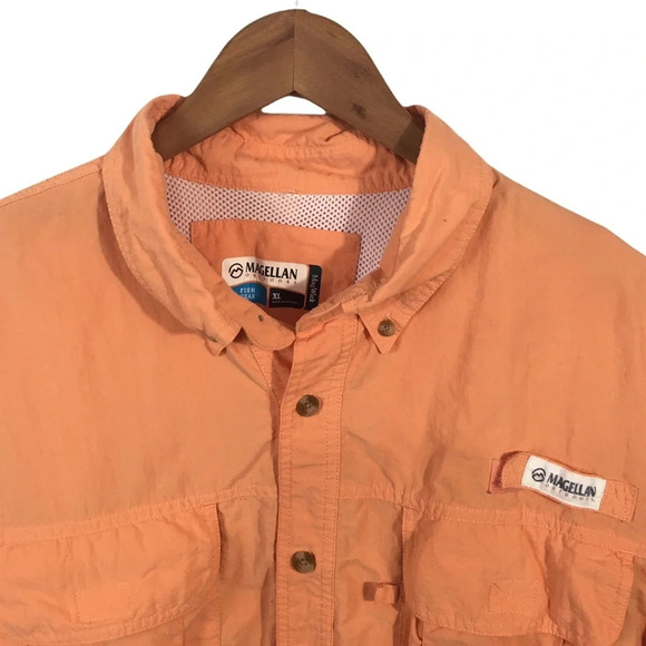 BF720 Mens Magellan Outdoors Mag Wick Fish Gear Vented Button Down Shirt XL - Picture 3 of 6